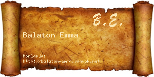 Balaton Emma névjegykártya